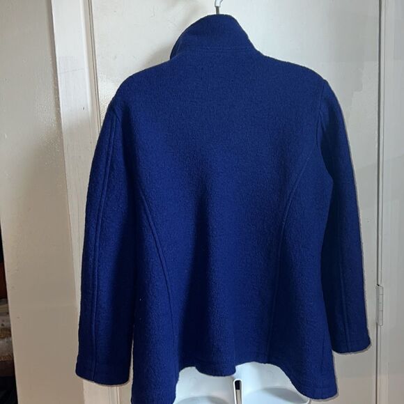 LL BEAN BELLANDI Navy Blue Wool Double Pocket Jacket-LP - Picture 4 of 9